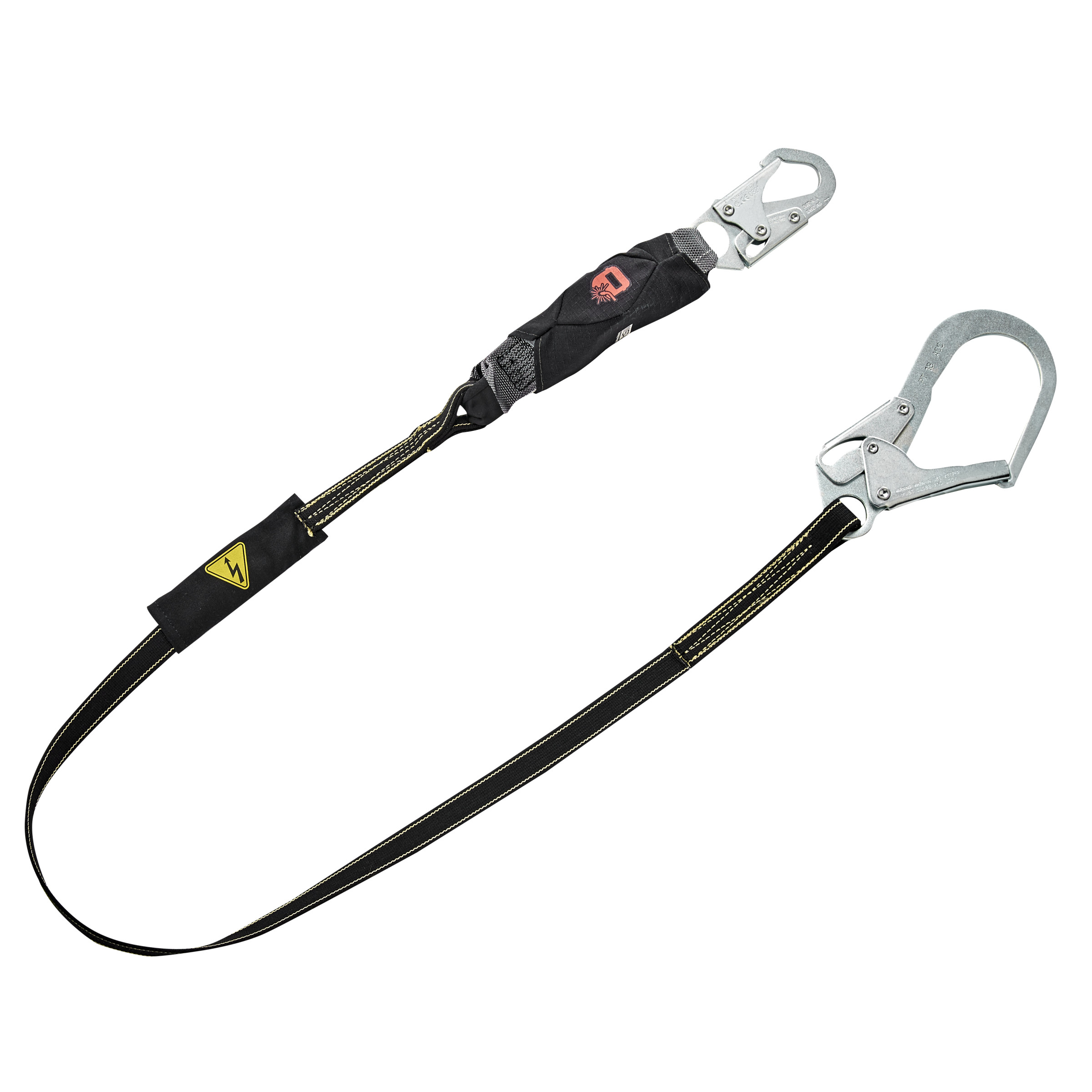 V-Series, High Heat, web, single-leg fixed energy absorbing lanyard, 6', 36C small snaphook, 36CL large snaphook